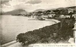 Neuchâtel, Vue sur l'Evole et la Trouvee de Bourgogne