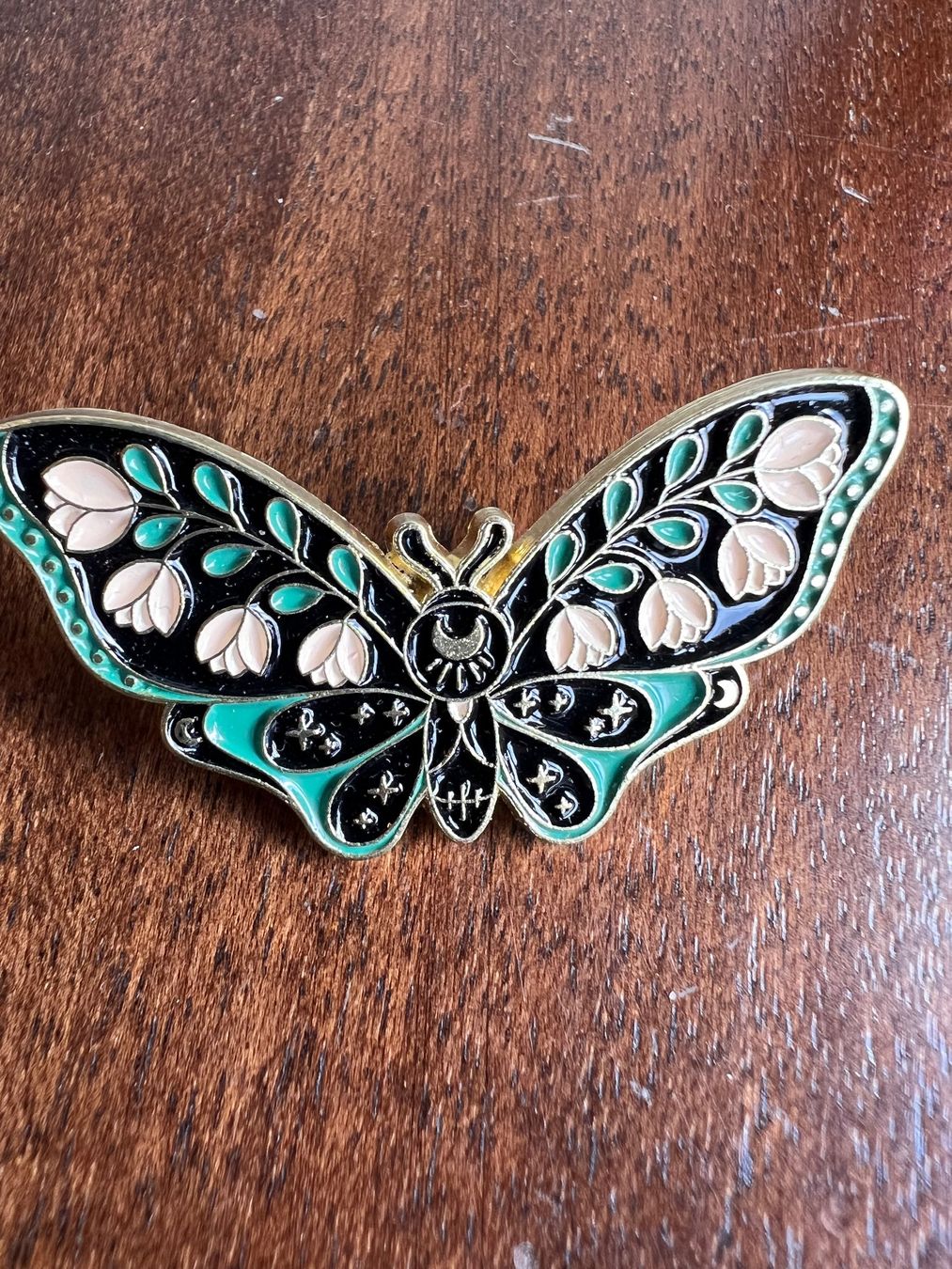 Spille & Fermagli: Schmetterling und Falter Brosche / Pin mit Blumen – Usato da Zürich venduto da car_x52z 2