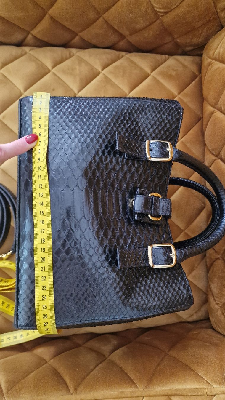 Taschen für Damen: Schlangenleder Handtasche GEUCO Python schwarz Gold neuwert – Gebraucht aus Mönchaltorf von nzhuravel 3