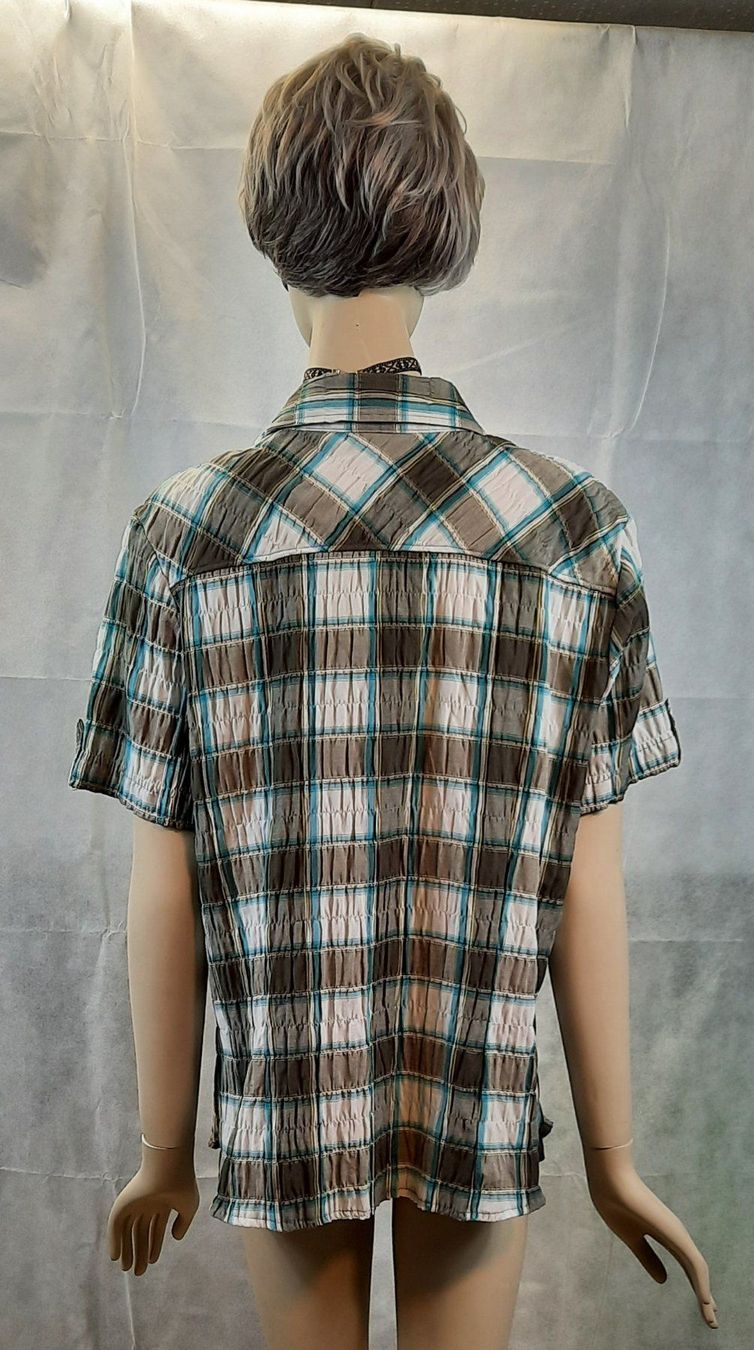 C&A Camicette: C&A Kariert Kurzarm Blusen Gr.46 – Nuovo (secondo la descrizione) da Seuzach venduto da VT-Collections2 1