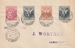 Italien-Brief per Einschreiben-Rot Kreuz 1915 in die Schweiz