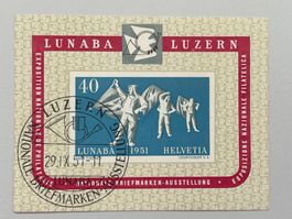 1951 LUNABA Luzern, Ausgabestempel