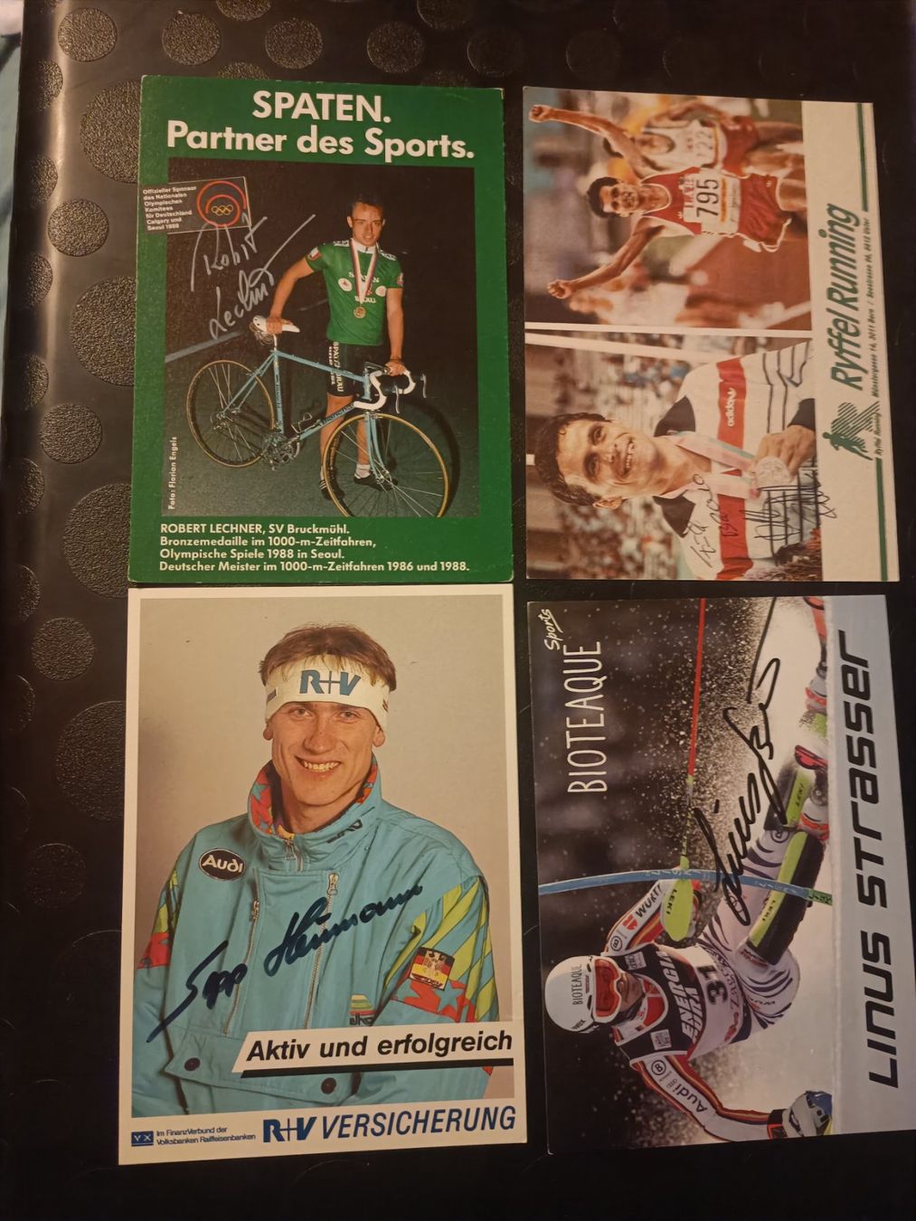 Autogramme: Sport-Mix Set - 4 signierte Autogrammkarte – Gebraucht aus Menziken von Artographs