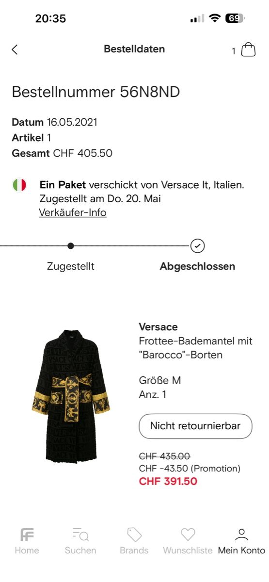 Versace Accappatoi: Versace Frottee-Bademantel – Nuovo (secondo la descrizione) da Blumenstein venduto da stnz41 1