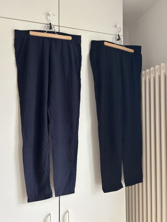 H&M Stoffhose, Grösse 38, Dunkelblau, Schwarz