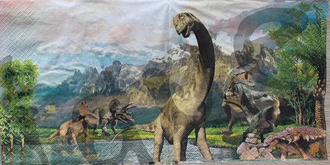 Tovaglioli: Serviette jurassic dinosaurs (1620) 2Stk. – Nuovo (secondo la descrizione) da Schlatt TG venduto da kreativ-atelier