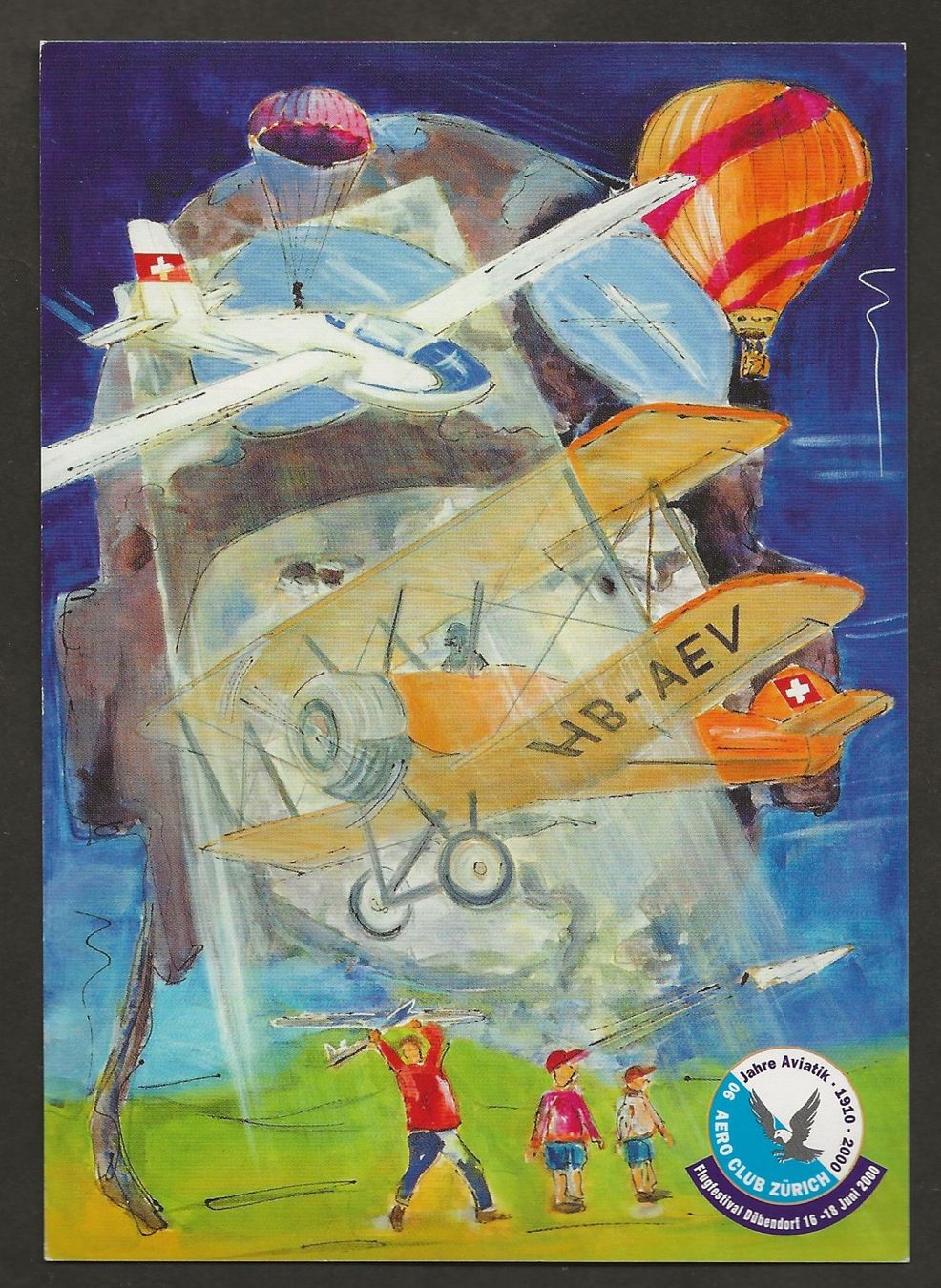 Tutti i francobolli: 2000 Flugfestival Dübendorf Luftpost – Usato da Au ZH venduto da xelagreb01 1