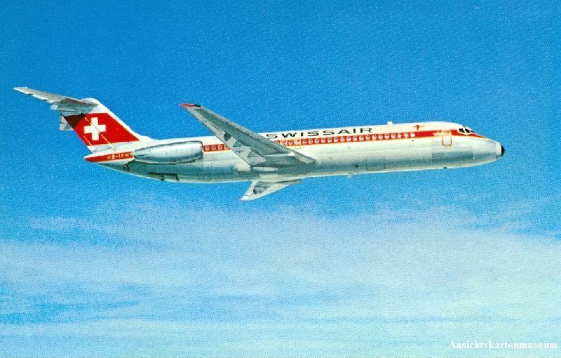 Cartoline postali: Swissair - DC 9-32 + ca. 1970 – Usato da Emmenbrücke venduto da teestube