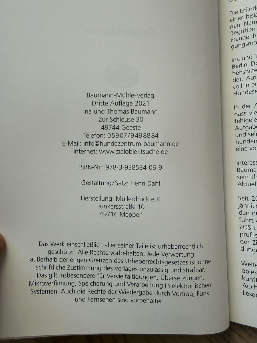 Bücher: Zielobjektsuche (ZOS) - Hunde Training Buch – Gebraucht aus Buch am Irchel von Sweetharth 3