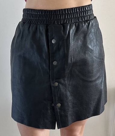New premium Leather Skirt (lamb), black, from Transmission