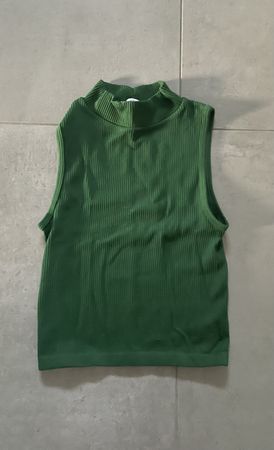 Stradivarius turtleneck top green