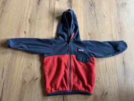Patagonia Fleecejacke Kinder Gr. 92 Kapuze rot blau