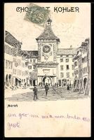 AK Morat, Straßenpartie mit Berntor