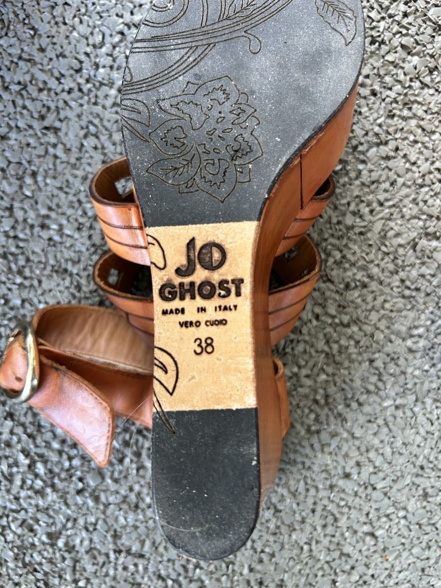 Scarpe da donna: Sandales compensées Jo Ghost cuir marron taille 38 – Usato da Lully VD venduto da Garance040 2