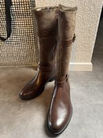 Ecco Brown Leather Fur-Lined Winter Boots - Size 40!