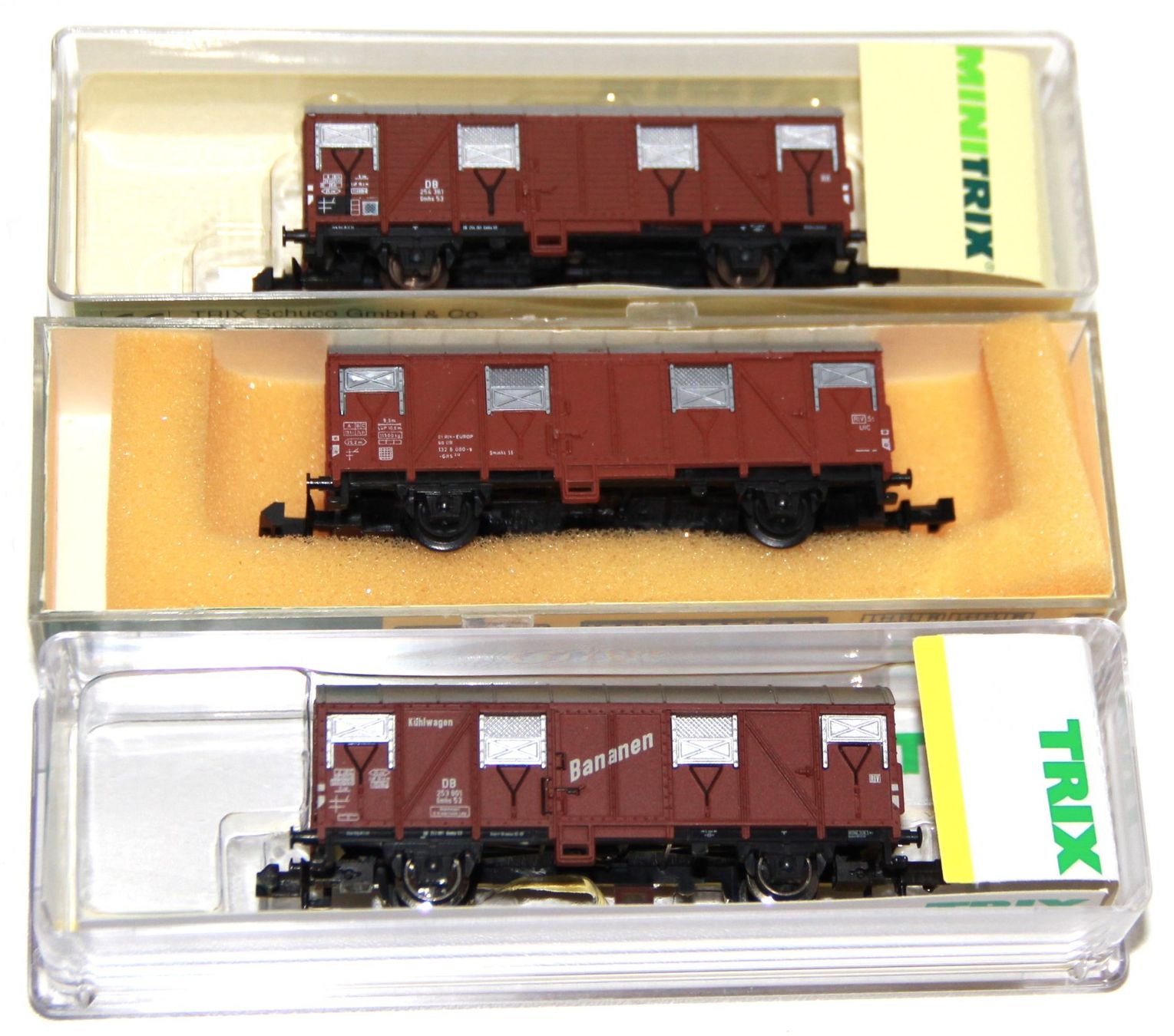 Minitrix - Set mit drei Güterwagen DB - Spur N (Neu (gemäss ...