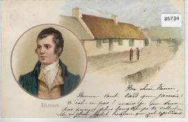 Dichter Robert Burns - Geburtshaus - Litho