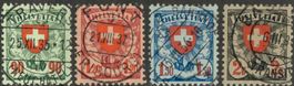 CH - Wappenschild - Zst. Nr. 163z - 166z - Vollstempel