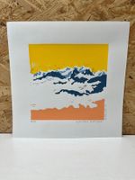 MEINE BERGE / Linolschnitt von Beat Hofer 2021    (ID B5753)