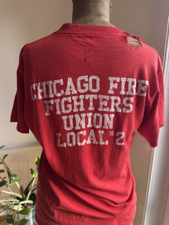 Vintage Shirt Chicago Fire Fighters USA