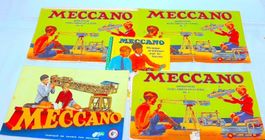 VINTAGE SUPER  4 ALTE MECCANO BAUANLEITUNG HEFTE EN FRANÇAIS