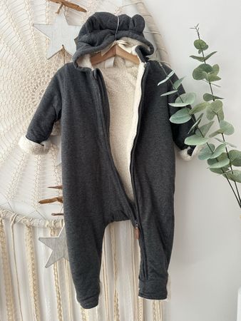 Winter Overall mit Ohren Gr. 74, Teddyfutter *NEUWERTIG