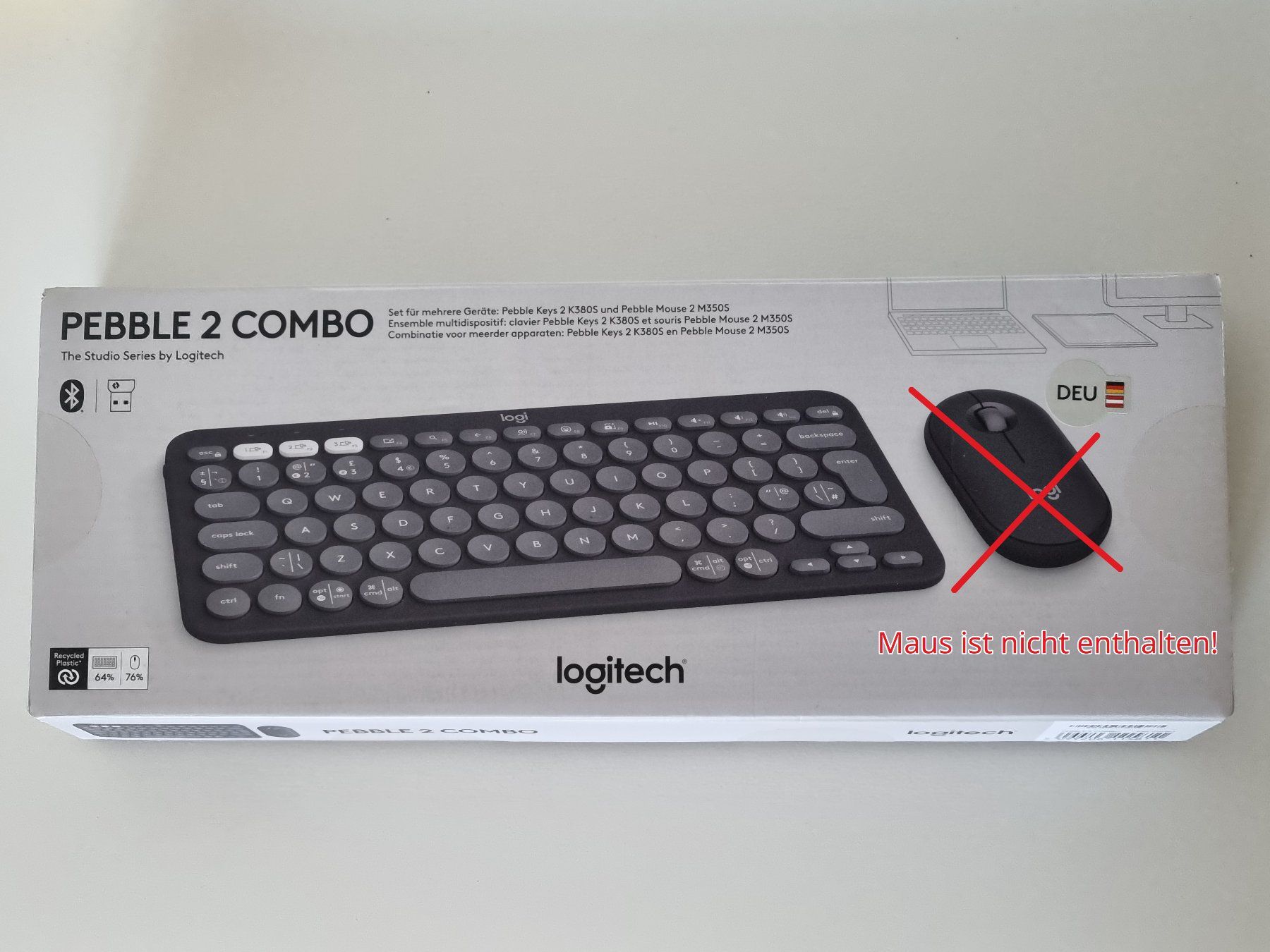 Logitech Tastaturen: Tastatur PEBBLE 2 Logitech DEU – Gebraucht aus Muri AG von Dongle0 4