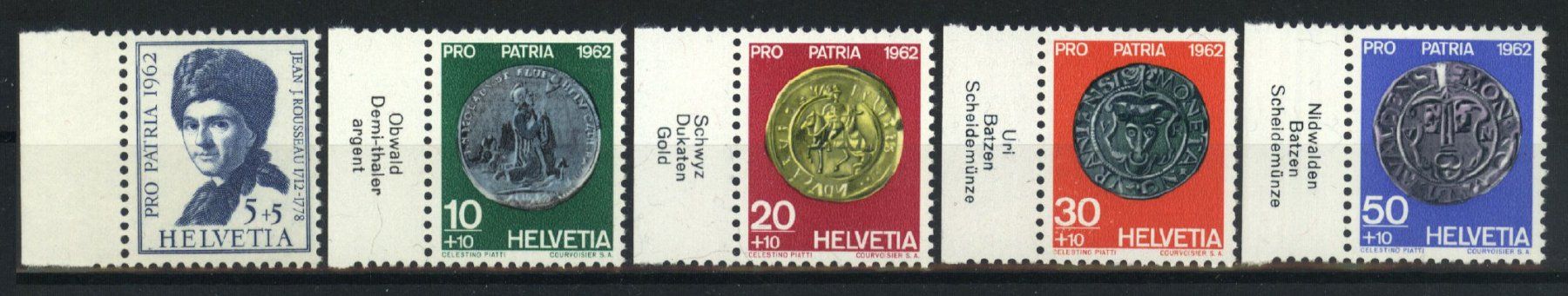 Tutti i francobolli: 1962, Pro Patria, mit Tabs ** – Usato da Willisau venduto da Vollstempel