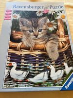 Puzzle 1000 Teile Katze Gänse