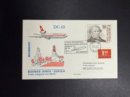 Swissair Erstflugbrief Buenos Aires-Zürich 1977