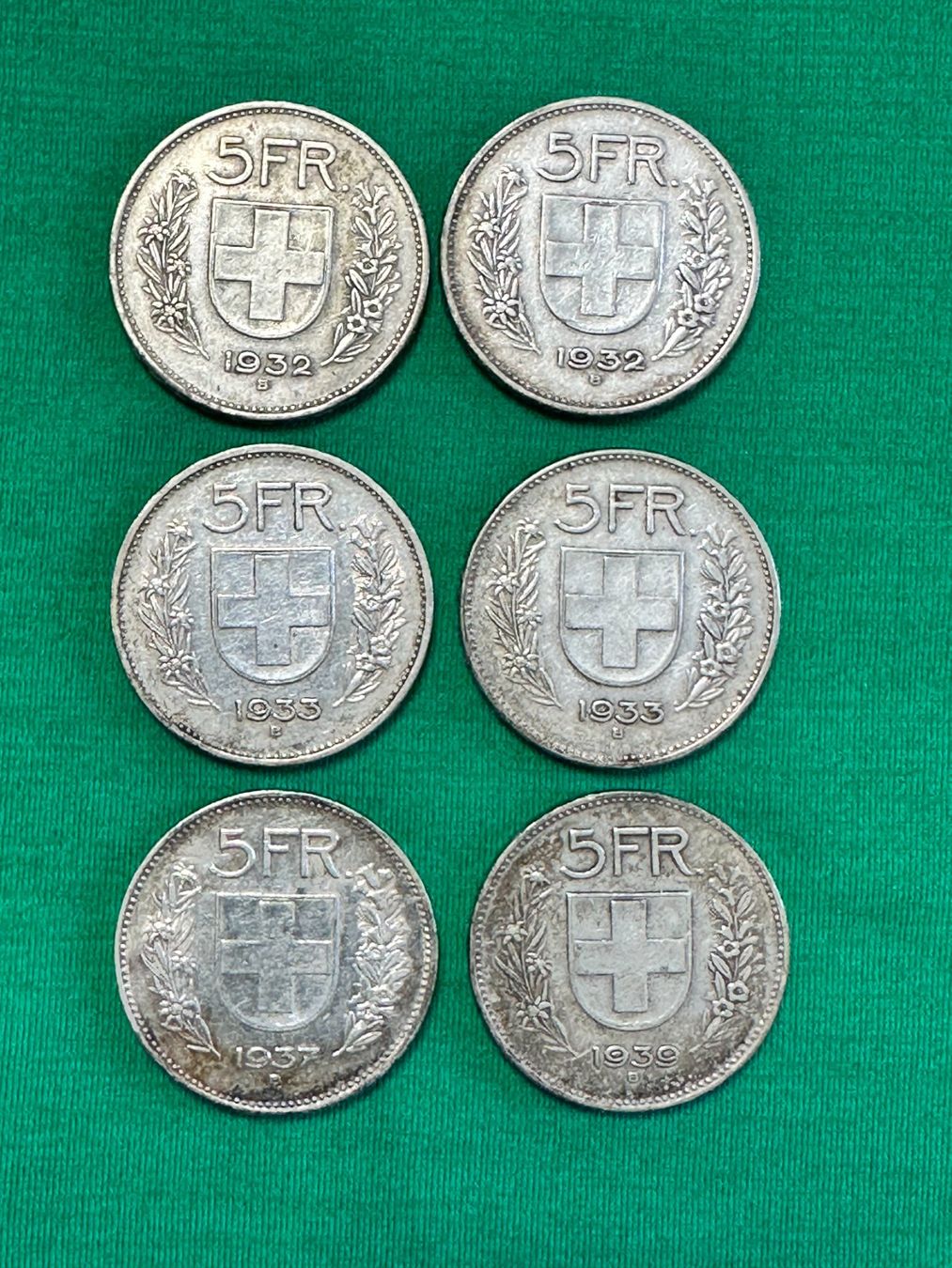 Tutti le monete: 5 Franken 1930er 6er Set – Usato da Spiez venduto da ann_yv9m
