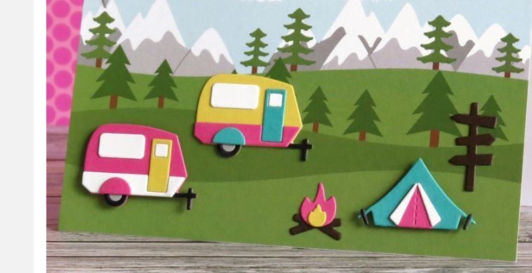 Sciablone: Neues mini Stanzschablonenset Camping, zelten – Nuovo e nell'imballaggio originale da Effretikon venduto da wenuss 1