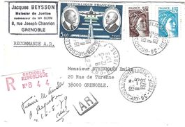 Frankreich, R-Brief mit Avis de Réception AR