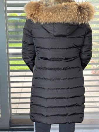 Winterjacke mit echtem Fuchsschwanzkragen Gr. 38/L