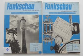 2 Hefte Funkschau Nr. 5,6 vom März 1959, je ca 40 Seiten