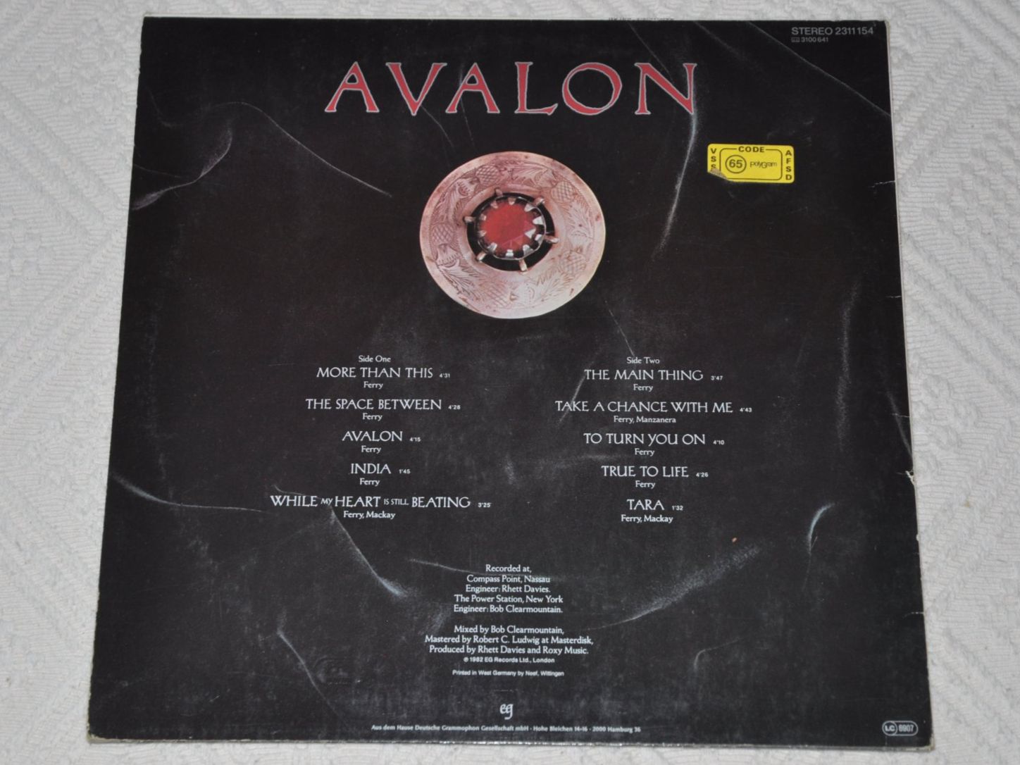 Schallplatten: LP Roxy Music - Avalon – Gebraucht aus Boll von Theodora15 1