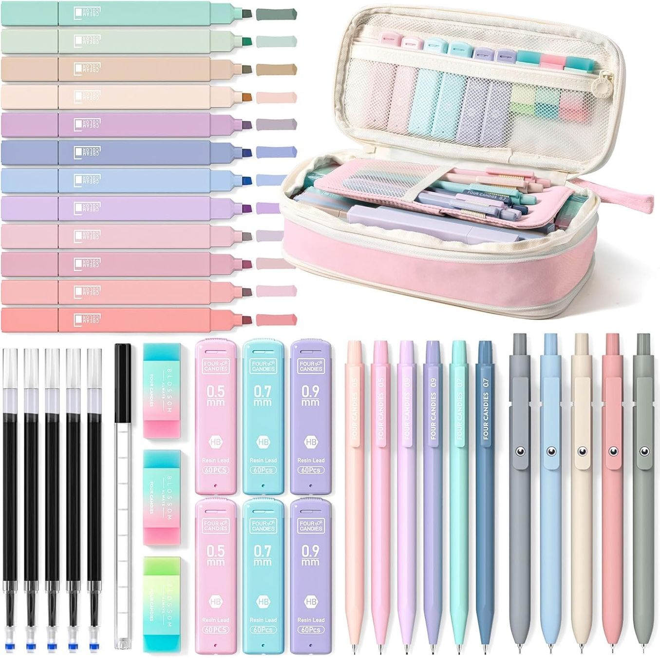 Penna & Evidenziatori: Schreibset 39-teilig mit Mäppchen Pastell Textmarker Rosa – Nuovo e nell'imballaggio originale da St. Gallen venduto da sch_zsz7