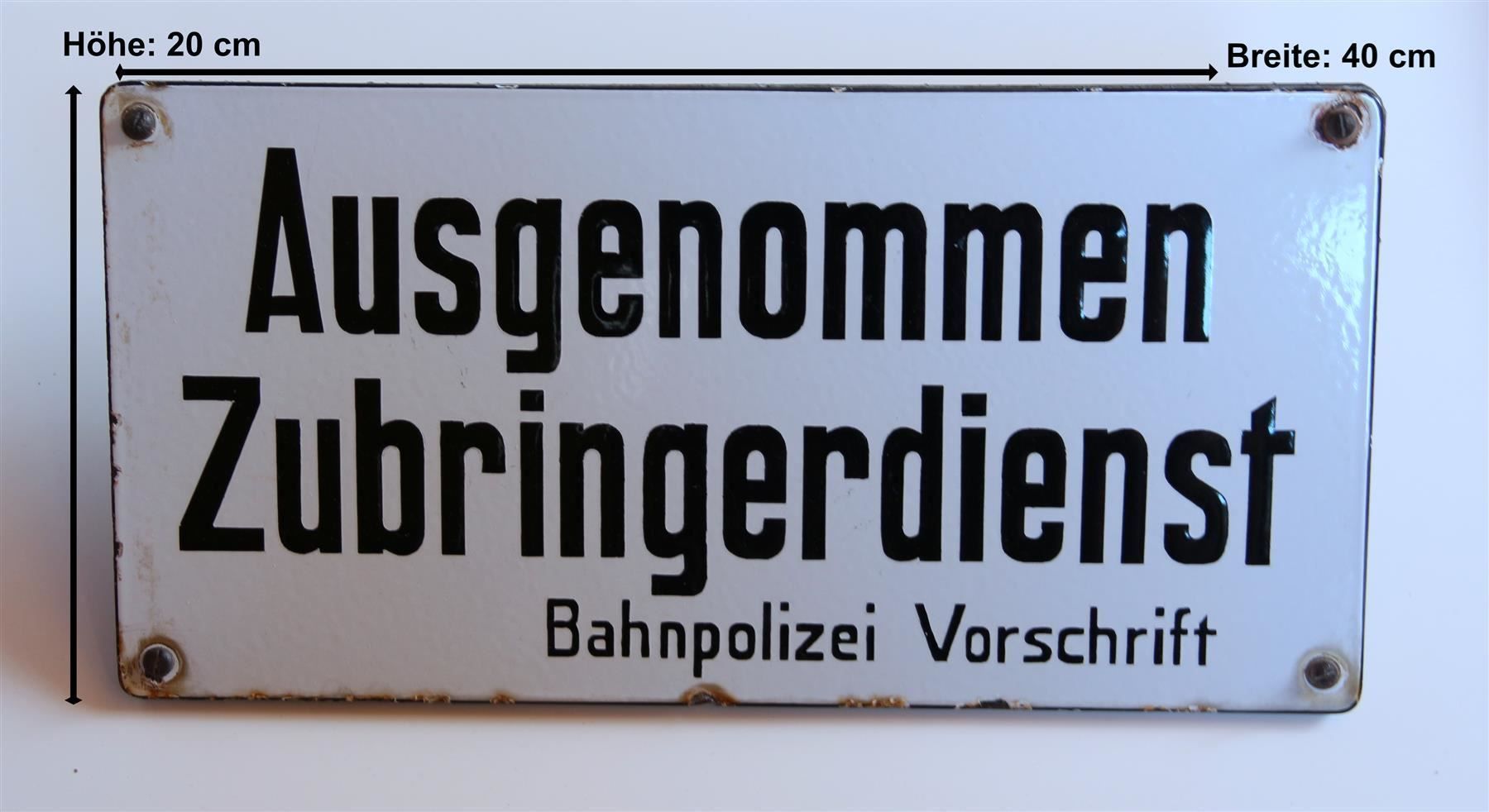 SBB/CFF/FFS Insegne: Emailschild Zubringerdienst Bahnpolizei – Usato da Langenthal venduto da Sammlungs_aus 6