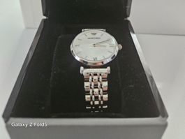 Emporio Armani Damenarmbanduhr, Edelstahl, Original, mit Box