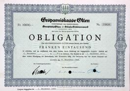 Ersparniskasse Olten EKO Hypothekar- und Handelsbank - 1968