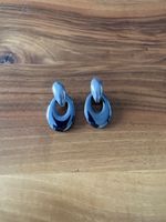 Ohrringe Hängeohrringe Oval Blau gebraucht