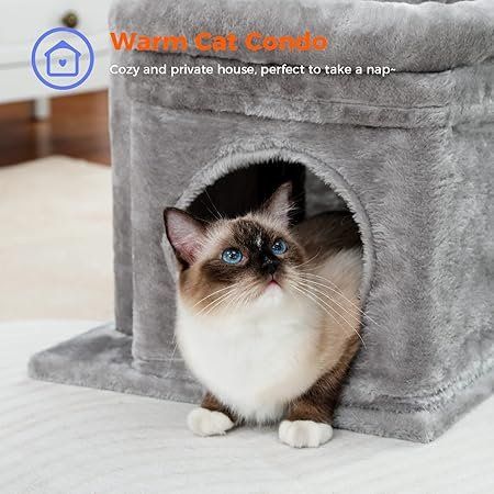 Tiragraffi: Kleiner Katzenbaum, mehrstöckiger Katzenturm , Grau – Nuovo e nell'imballaggio originale da Oberentfelden venduto da Sch_md58 3