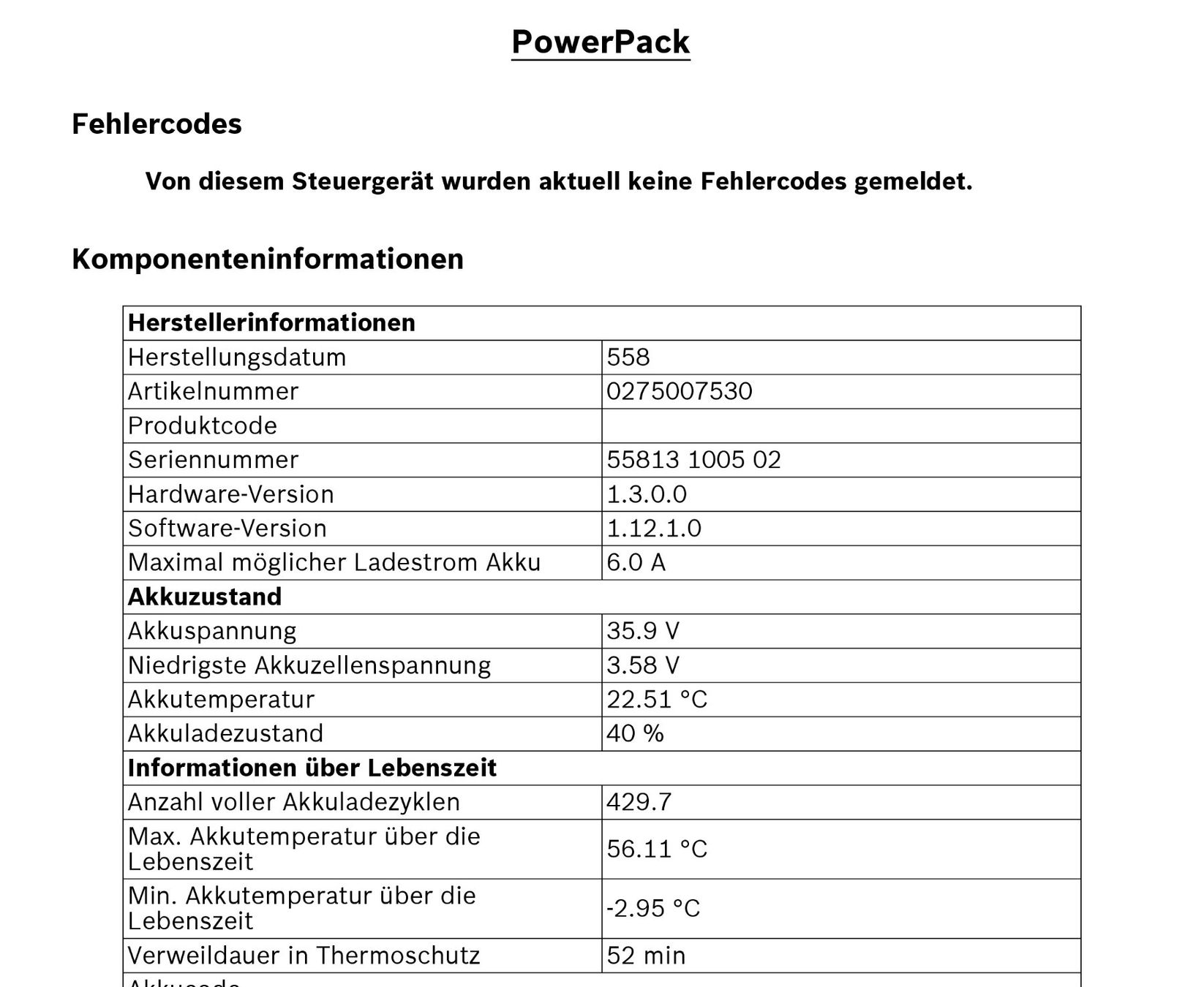 Bosch Akkus: Powerpack 500 Akku - 500Wh 100% mit Bosch Messbericht – Gebraucht aus Winterthur von .-thx-. 7