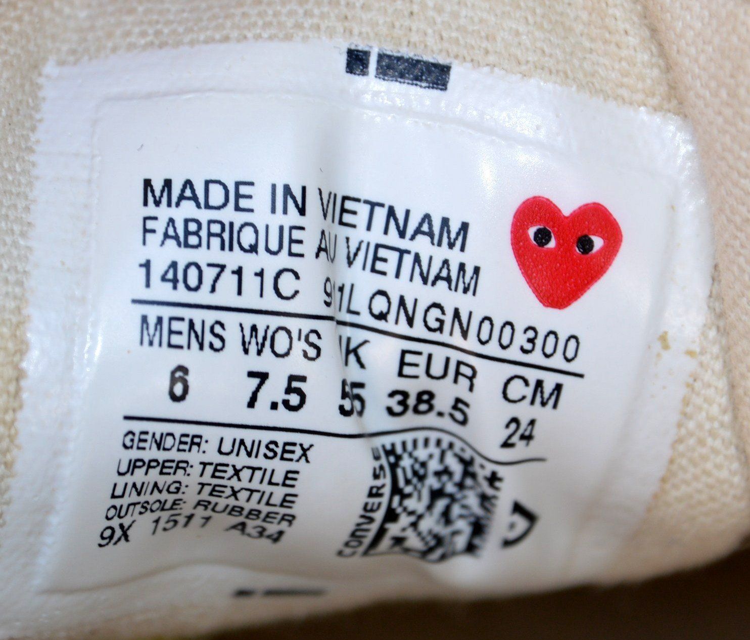 Converse Scarpe da uomo: Sneakers Converse x Play Comme Des Garcons 38.5 – Usato da Collonges venduto da Auganien 6