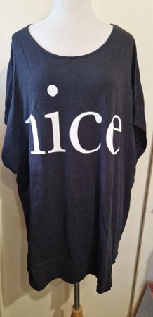 Damen T-Shirt schwarz, Grösse 52/54, Baumwolle