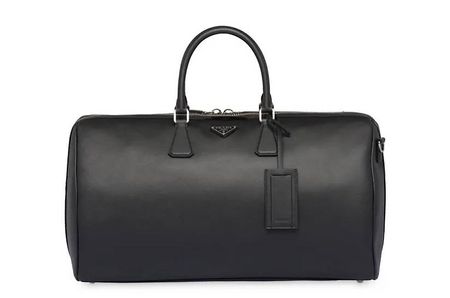 Sac cuir noir Prada fourre tout