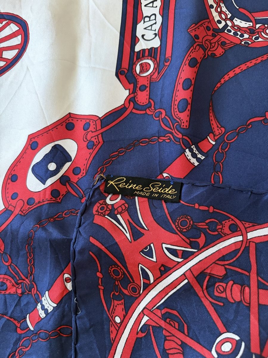 Foulard & Sciarpe: Seiden-Tuch Cab Anglais Navy Rot – Usato da Gossau venduto da Magic999 2