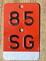 SG 85 - VELONUMMER - FAHRRADSCHILD - PLAQUE DE VELO - SG 85