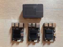 3x ODROID-C2 Einplatinencomputer + Gehäuse