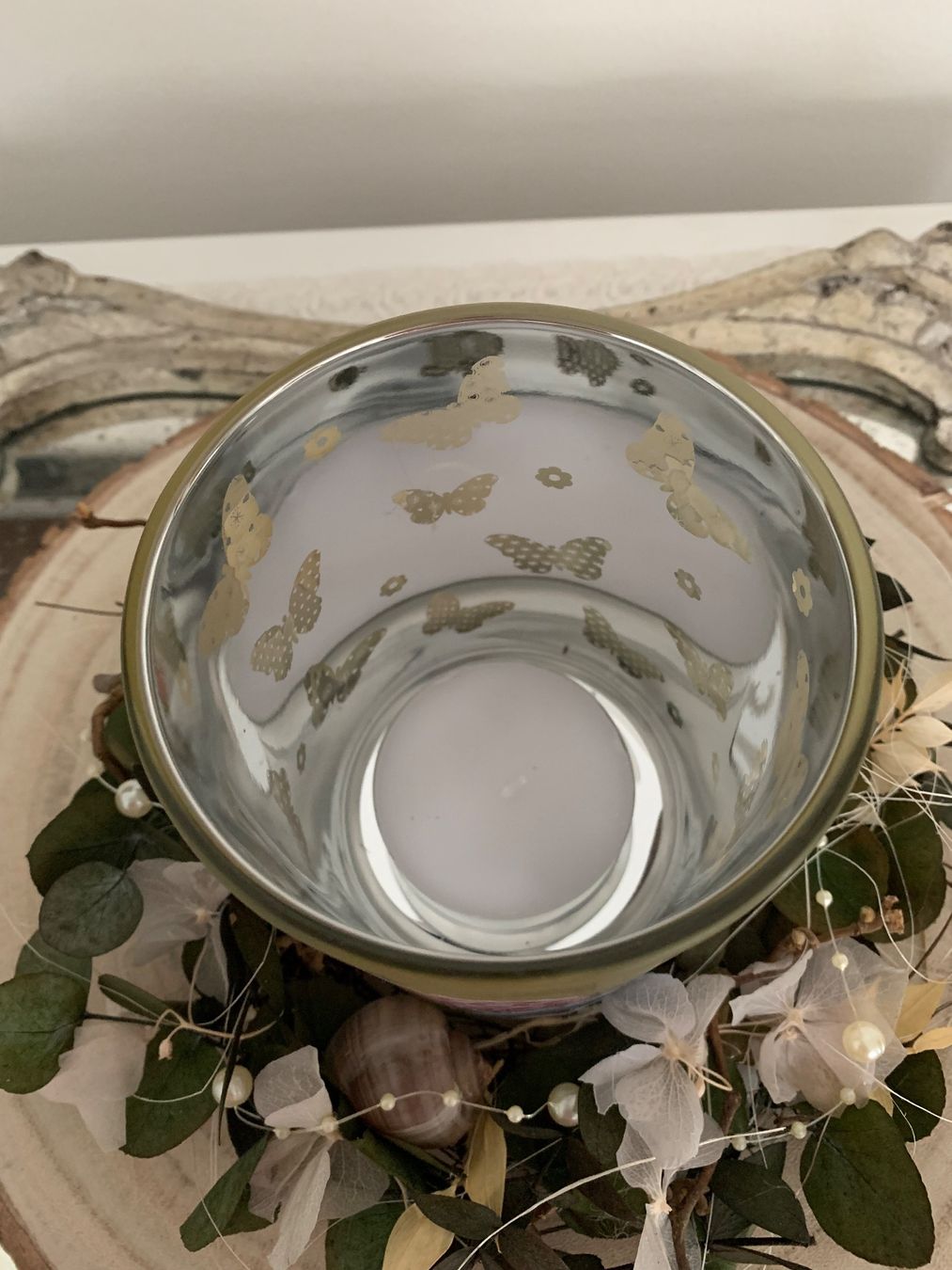 Tutte le decorazioni: Windlicht mit Hortensien/Arrangement – Nuovo e nell'imballaggio originale da Diepoldsau venduto da Luxusdeko 4